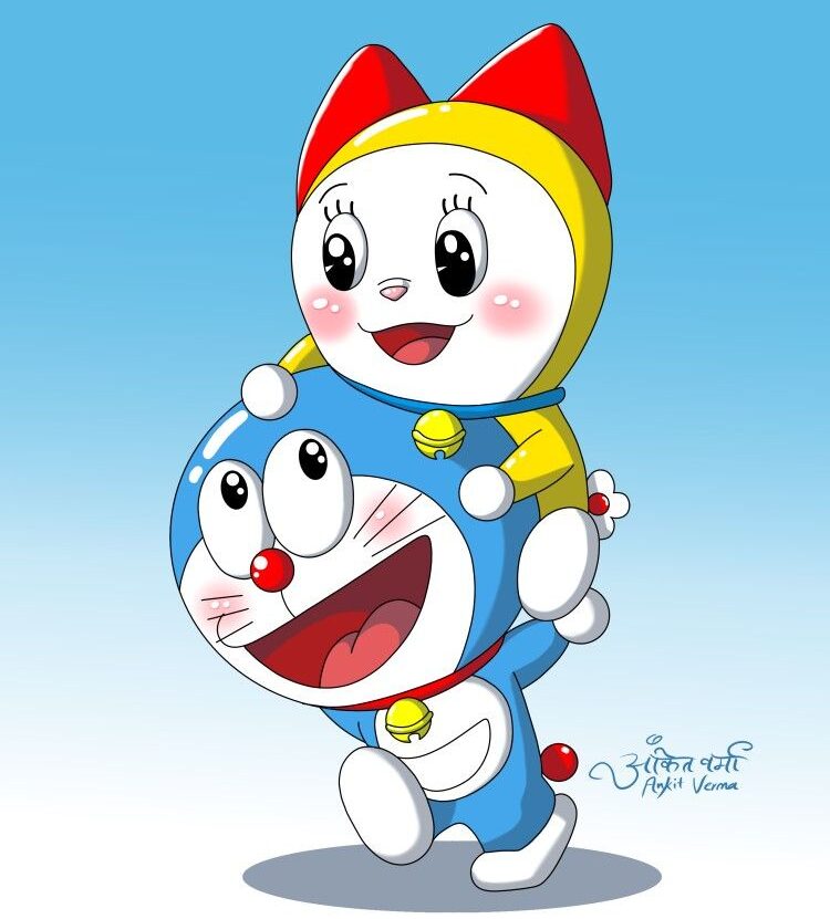Doraemon rất tự hào khi có một cô em gái dễ thương như vậy