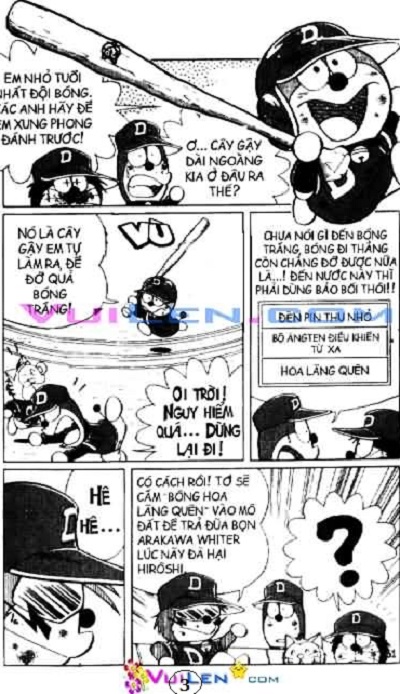 Đọc truyện tranh doremon bóng chày chap 29 -Chiến thuật chống đỡ quả bóng trắng bí ẩn